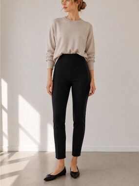 By Malene Birger Sathima  Pants EU 38 US 6 8 Black Slim Tapered Pull On